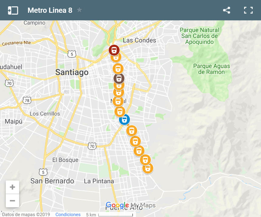 Mapa Asi Sera La Futura Linea 8 Del Metro De Santiago