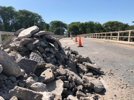 Vialidad Nacional ya repara el puente sobre la ruta 11