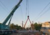 Paso bajo nivel de San Martín: Colocaron dos puentes ferroviarios de 200 toneladas