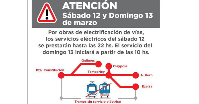Corte de servicios eléctricos en el Roca