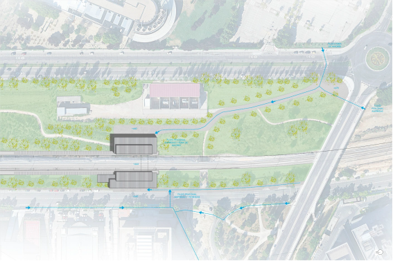 Esquema de la estación Parque de las Naciones.