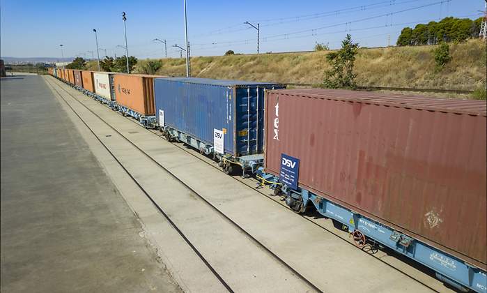 DSV opera el primer tren de exportación a China desde la Terminal Marítima de Zaragoza
