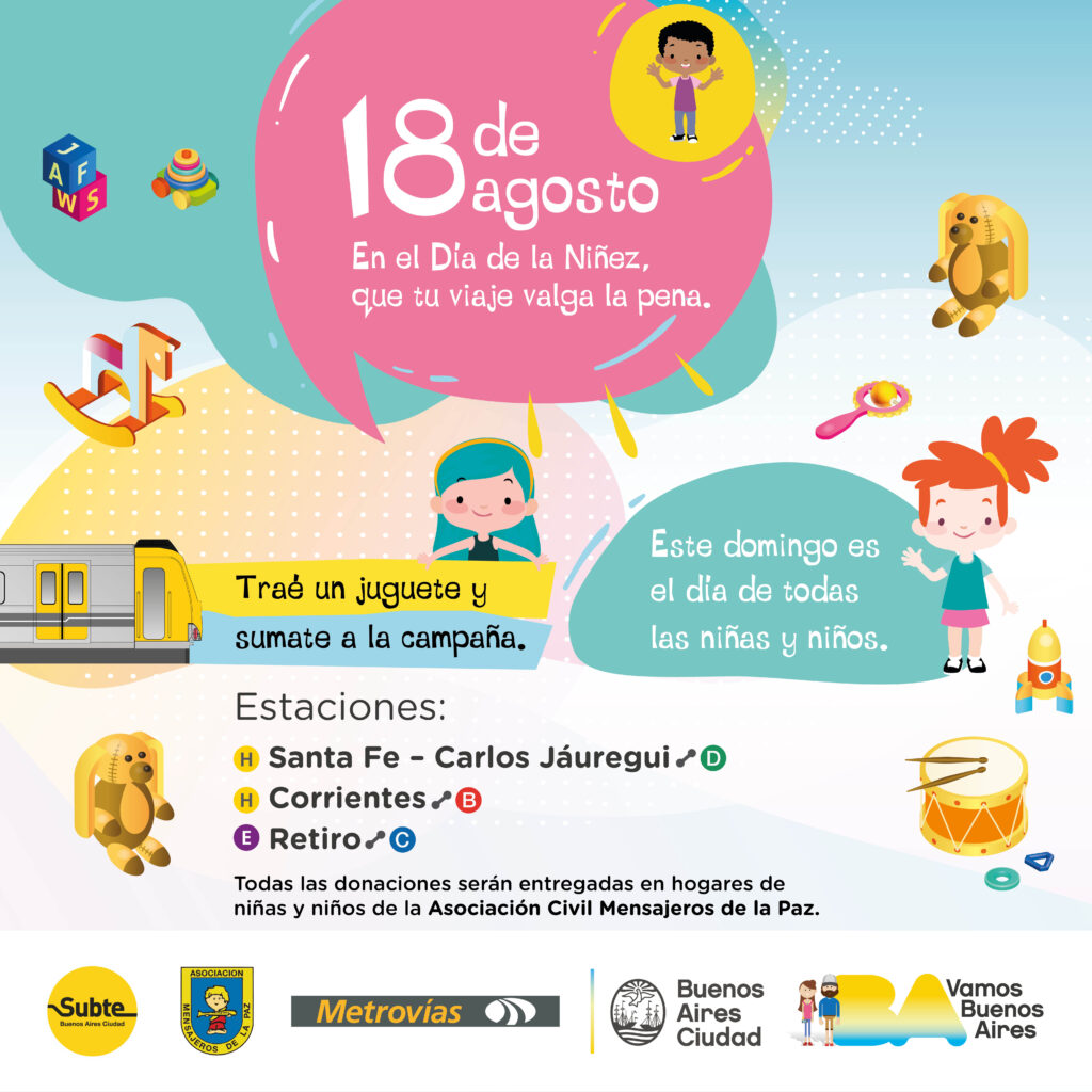 Comienza una campaña de donación de juguetes en el subte