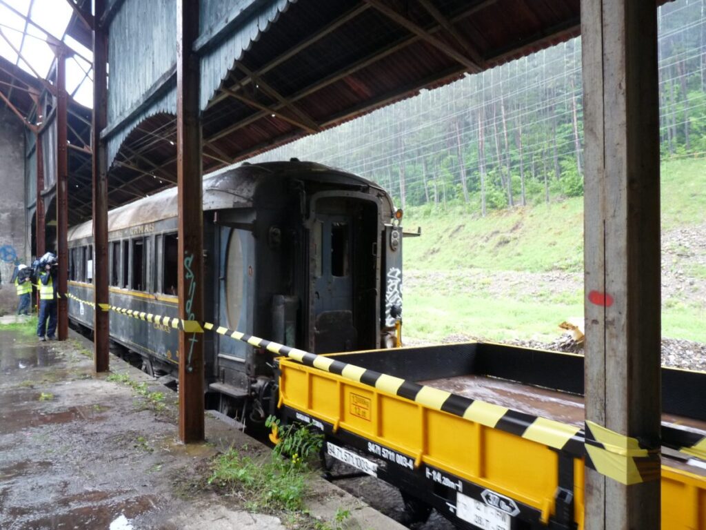España: El traslado de vagones en Canfranc, paso previo al inicio de las obras de la nueva estación el próximo día 27