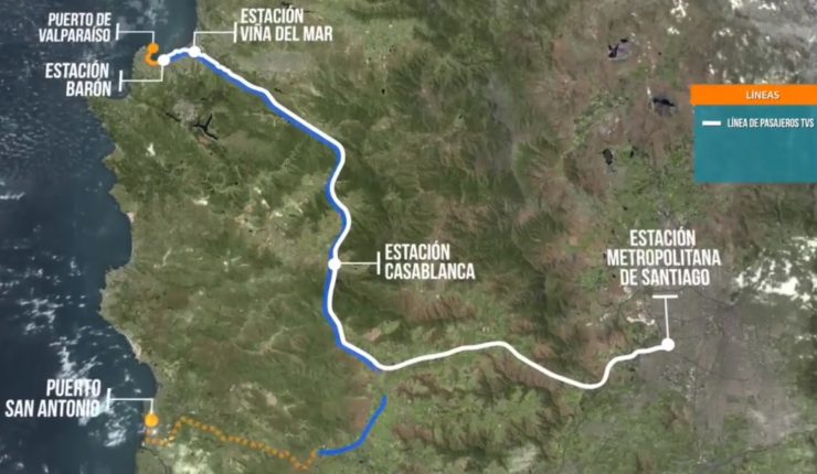 Chile: Proyecto de Tren Valparaíso Santiago permitiría viajes de hasta 45 minutos entre ambas ciudades