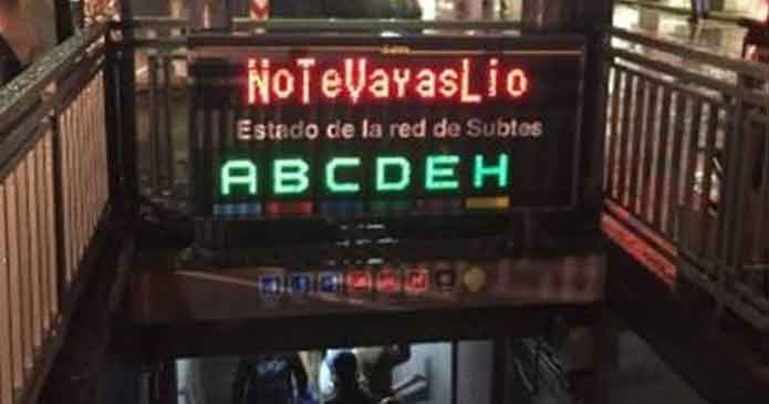 El subte también tuitea