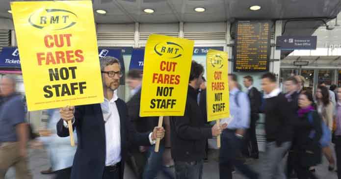 Inglaterra: Sindicatos protestan en Londres contra la subida de tarifas ferroviarias
