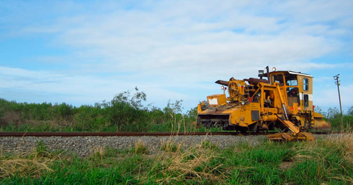 Renovación de vías en el Belgrano