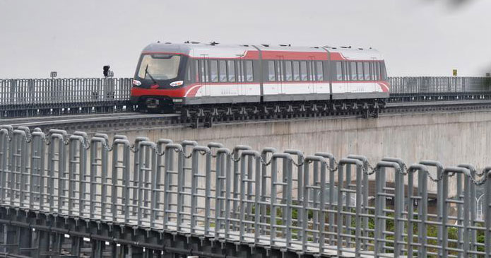 La primera línea ferroviaria china de levitación magnética entra en fase de pruebas
