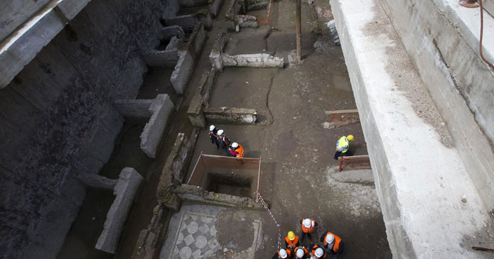 Italia: Hallan un antiguo cuartel romano durante las obras de ampliación del metro de Roma