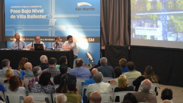 Se realizó la Audiencia Pública por el Paso Bajo Nivel de Villa Ballester