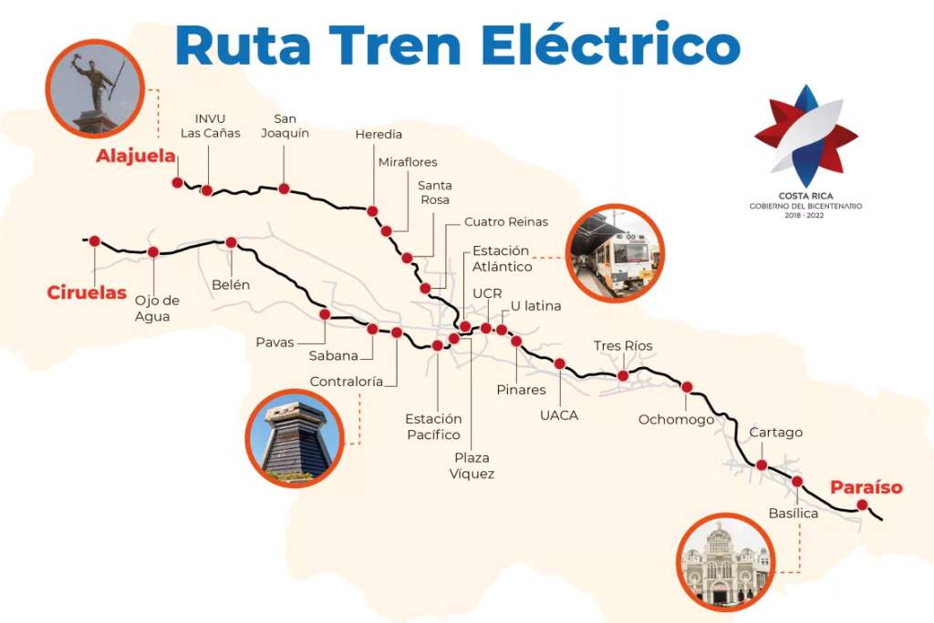 Costa Rica: Proyecto del tren eléctrico tendrá 42 estaciones