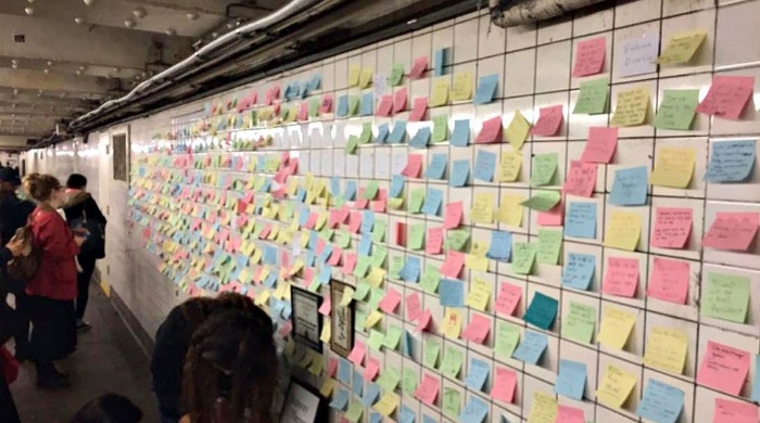 EE.UU: El mural postelectoral del metro de Nueva York se conservará en un museo