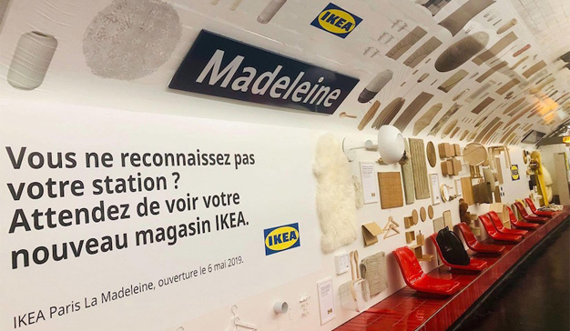 IKEA transforma una estación de metro de París en un fenomenal «showroom»