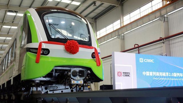 China prepara su nueva línea de trenes de levitación magnética